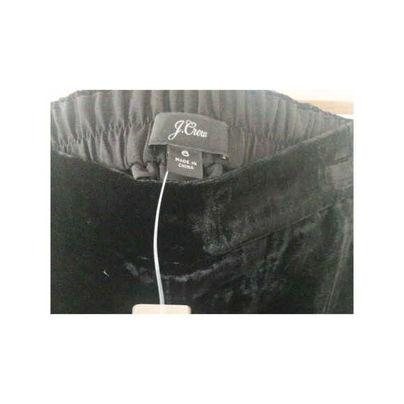 J Crew Pull On Peyton Pant in Black Velvet NEW With Tags Size 6 - Picture 7 of 7